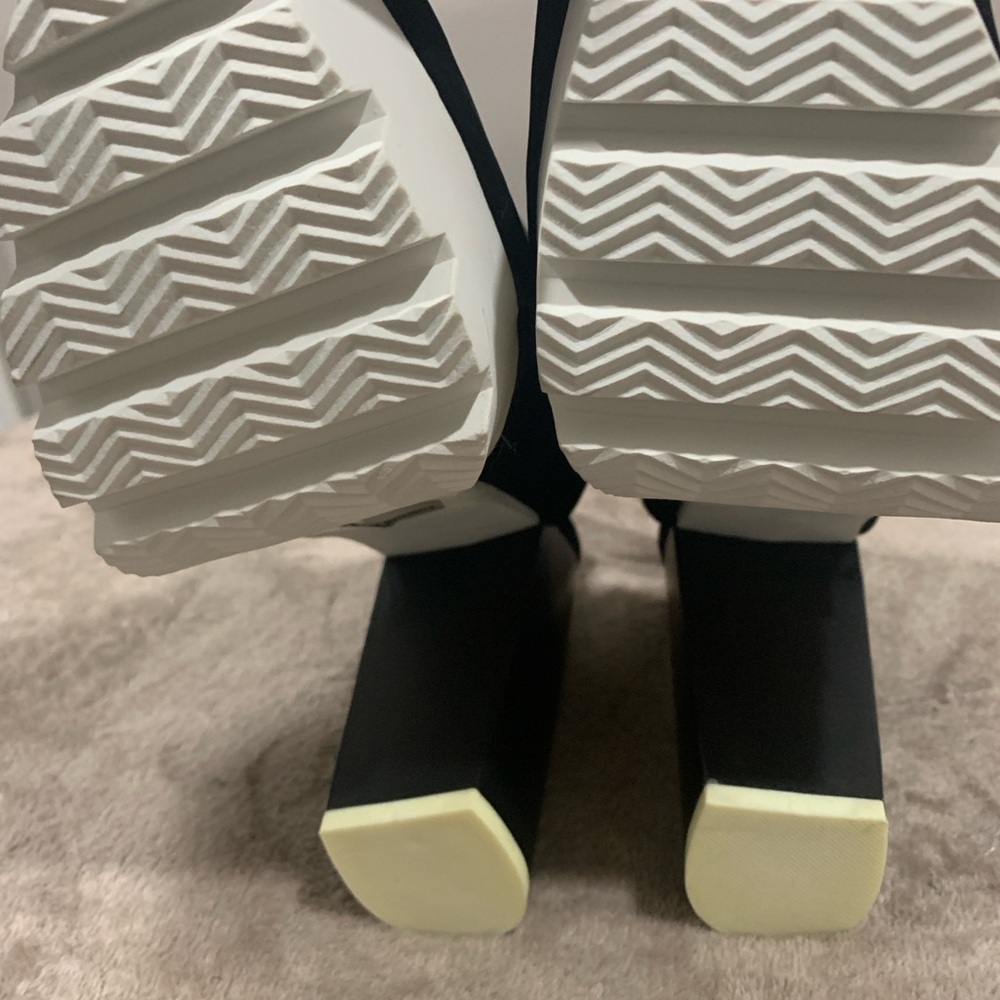 Black and White Platform Heels - Picture 5 of 7